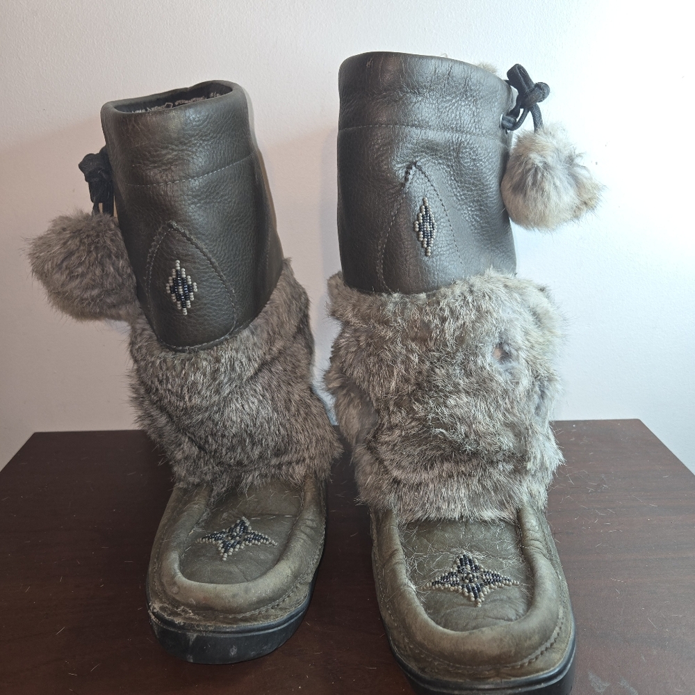 Vibram Women's Fur-Lined Boots - Brown and Gray